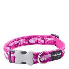 Red Dingo Hot Pink Camouflage Dog Collar