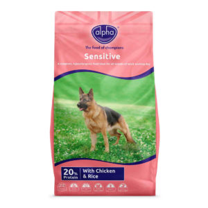 Alpha Sensitive Chicken and Rice Dry Dog Food - 15kg