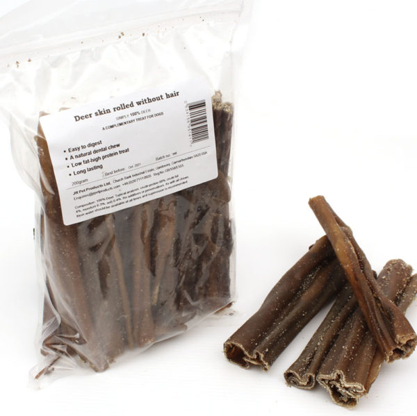 JR Pet Products Rolled Venison Skin