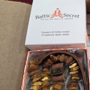 Baltic Secret Amber Collars for Dogs and Cats with an adjustable Leather Strap