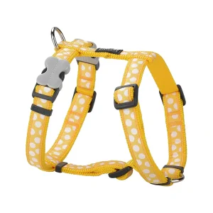 Red Dingo Harness - White Spots om Yellow