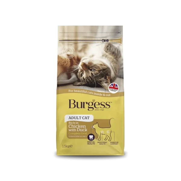 Burgess Cat Biscuits - Chicken and Duck - 1.5kg